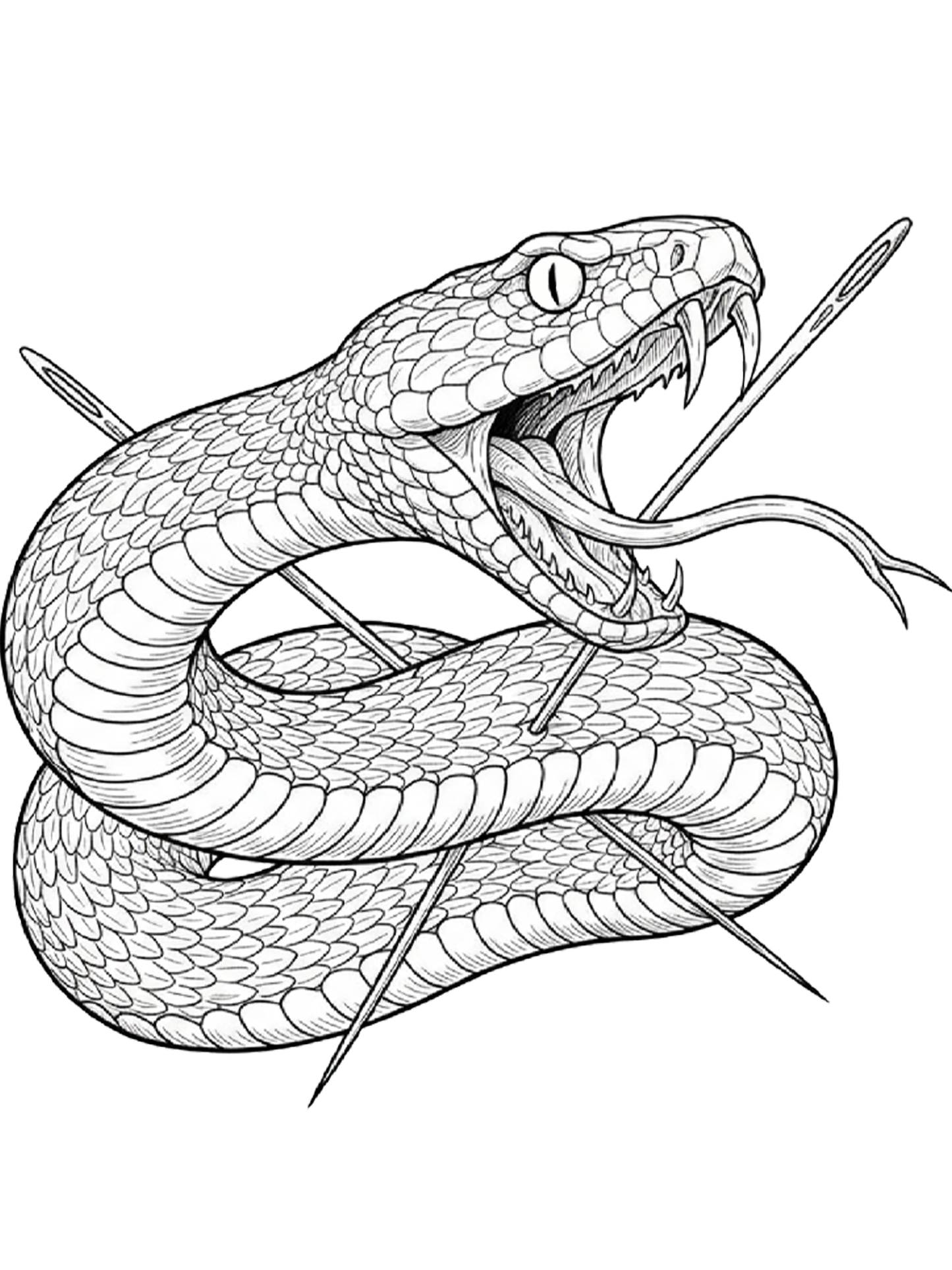 Painful Coiled Snake Washed Tshirt