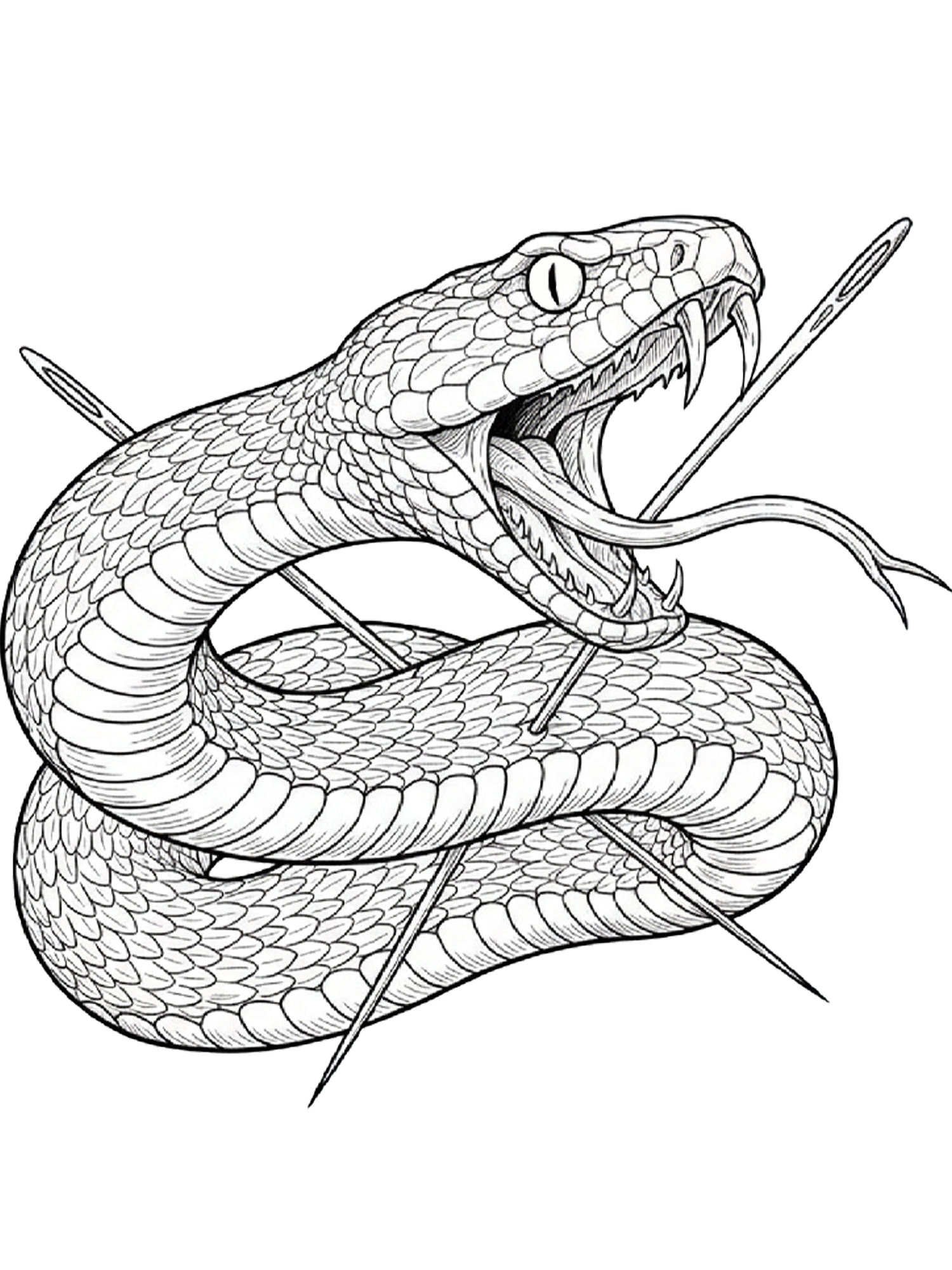 Painful Coiled Snake Washed Tshirt