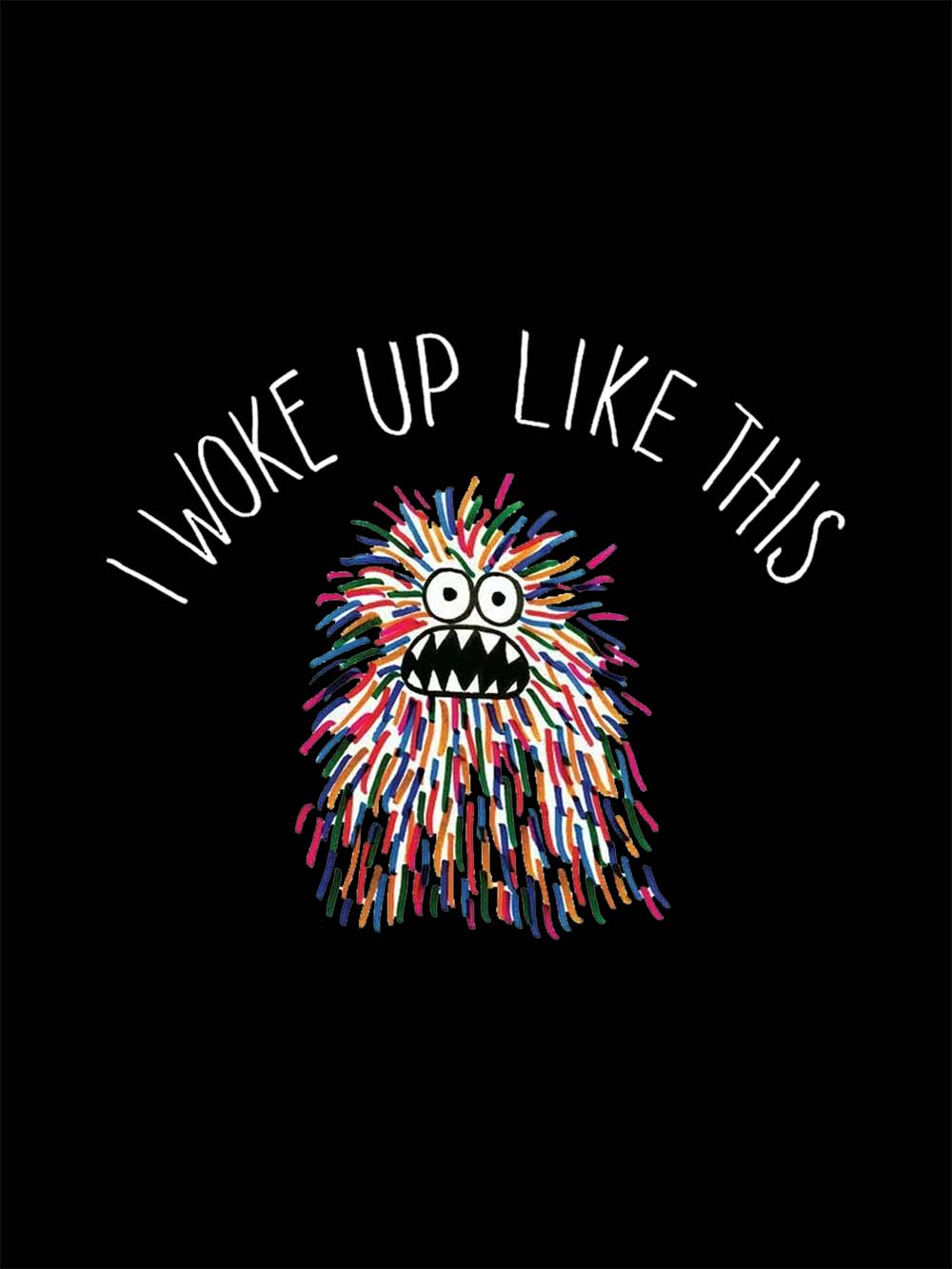 COLORFUL MONSTER WAKE UP WASHED TSHIRT