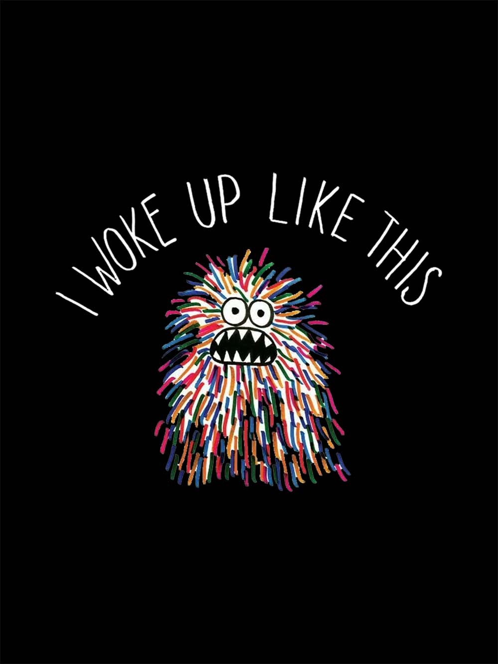 COLORFUL MONSTER WAKE UP WASHED TSHIRT