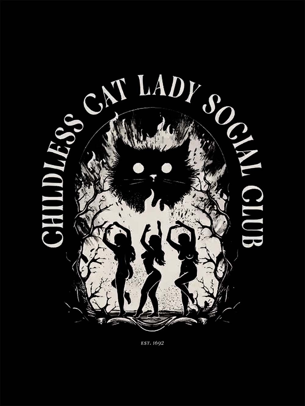 GUILLESS CAT LADY WASHED TSHIRT