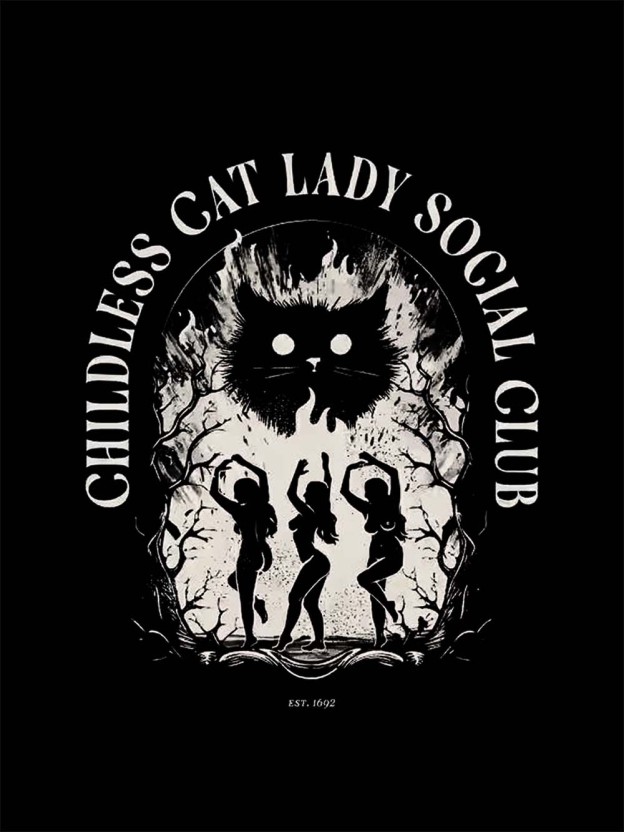 GUILLESS CAT LADY WASHED TSHIRT