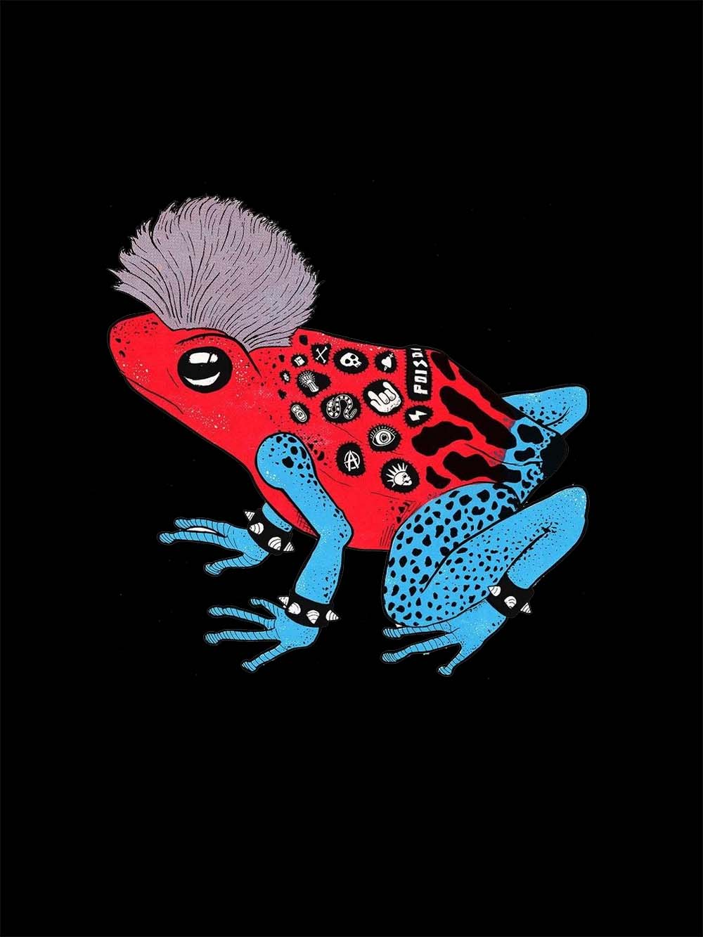 COLORFUL FROG WASHED TSHIRT