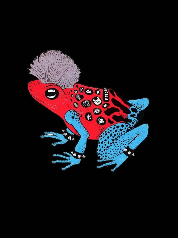 COLORFUL FROG WASHED TSHIRT