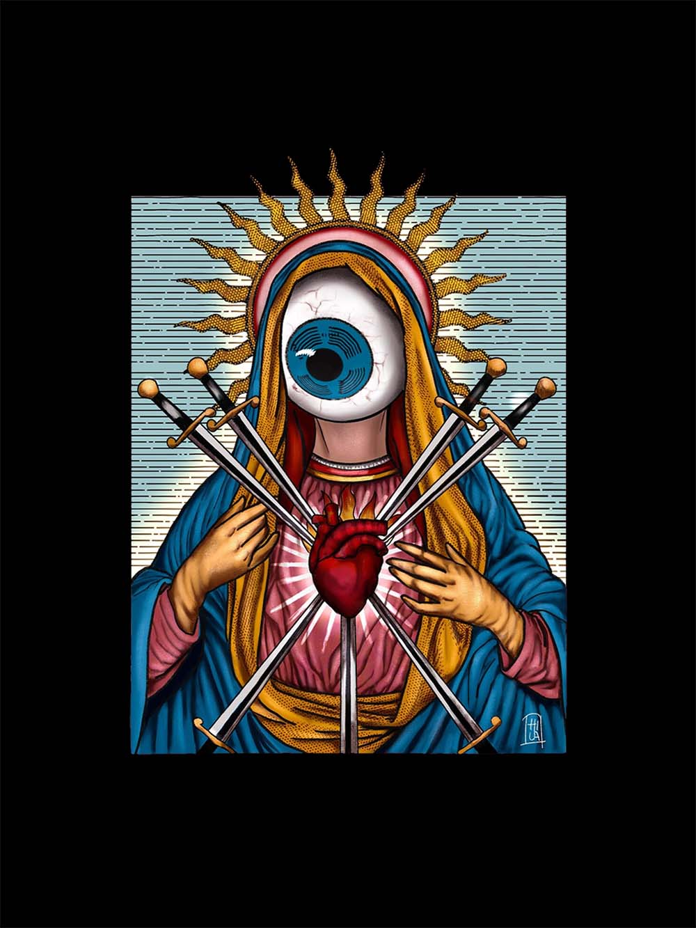 SACRED HEART WASHED TSHIRT