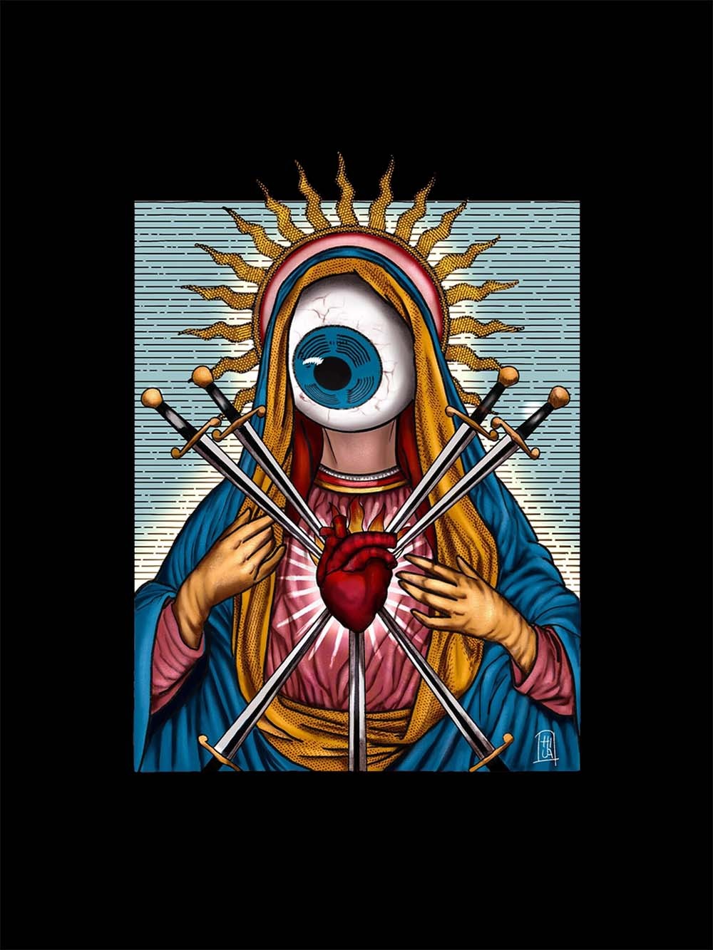 SACRED HEART WASHED TSHIRT