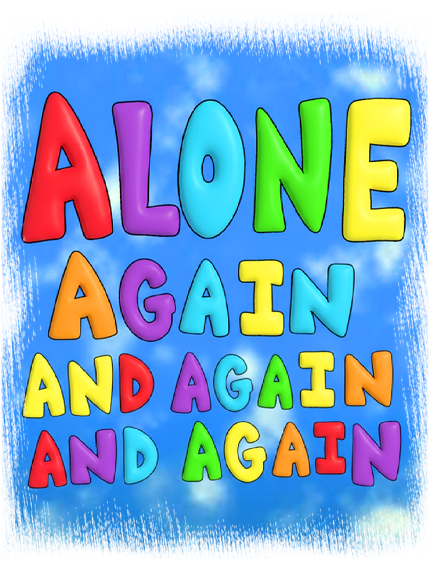 Alone again and again and again Washed Tshirt