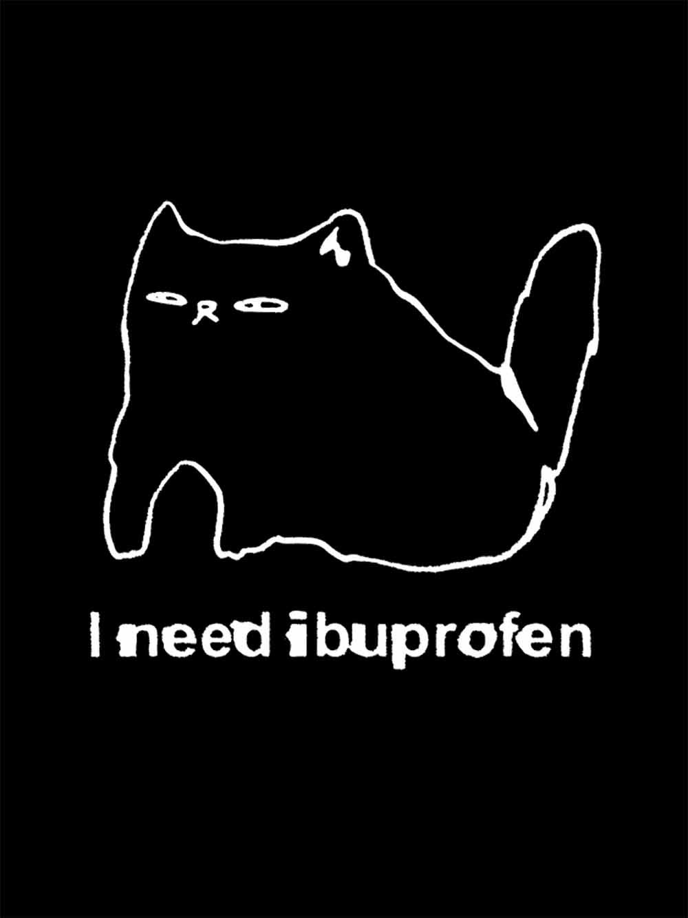 IBUPROFEN CAT WASHED TSHIRT