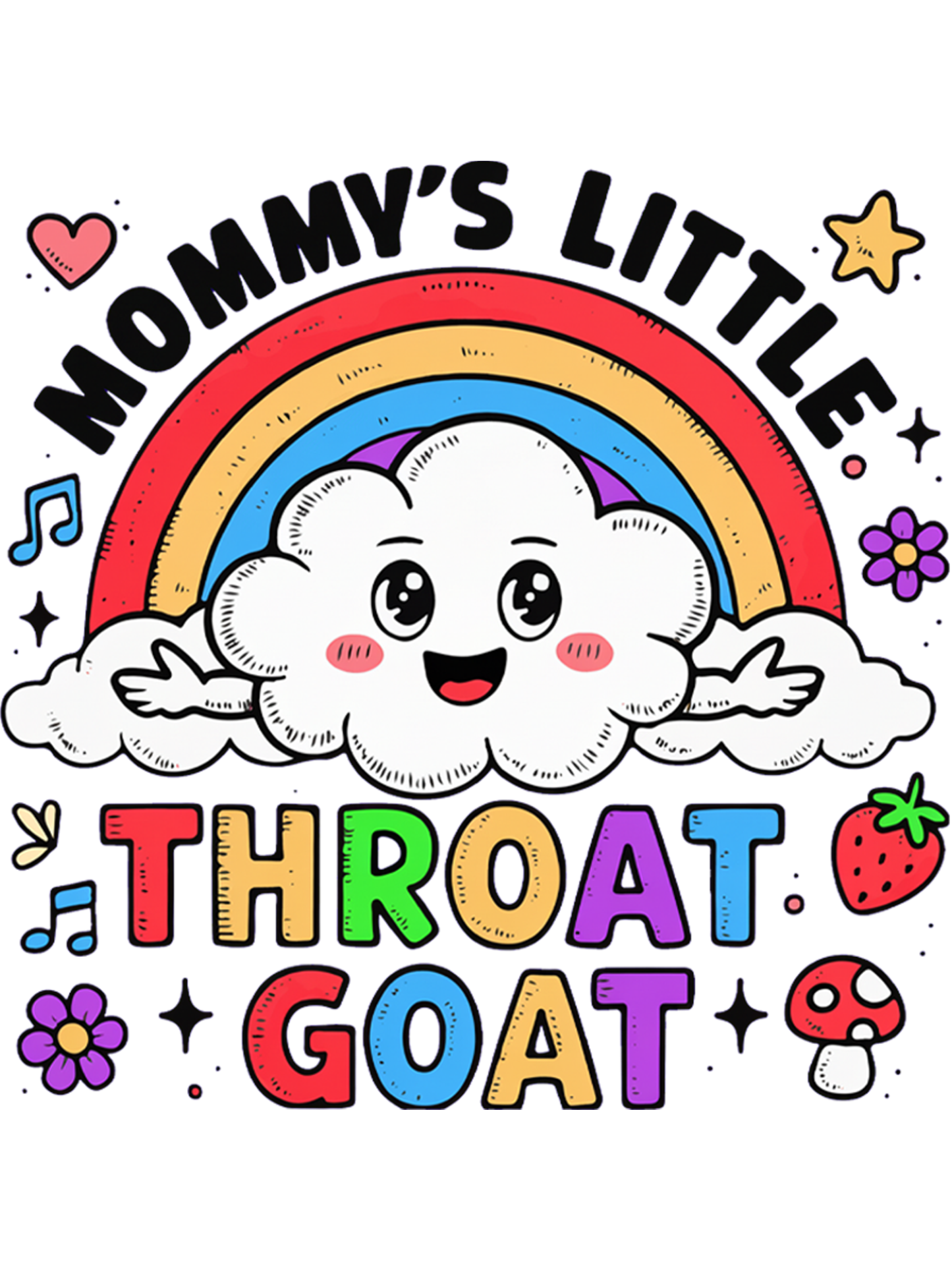 Mommy's Little Throat Goat Washed Tshirt