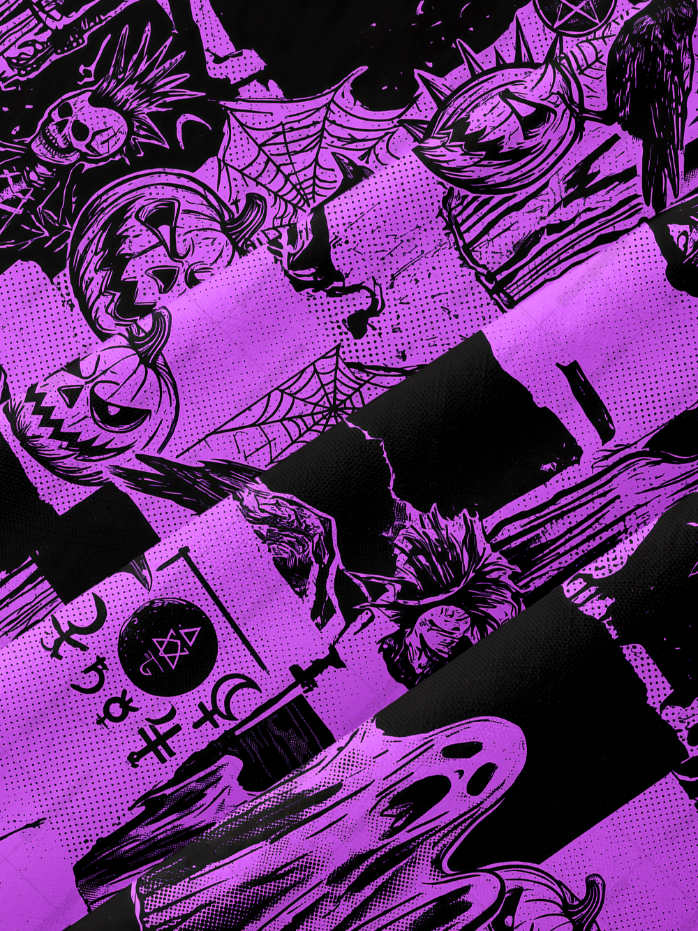 HAUNTED CLIPS BUTTON UP POCKET SHIRT