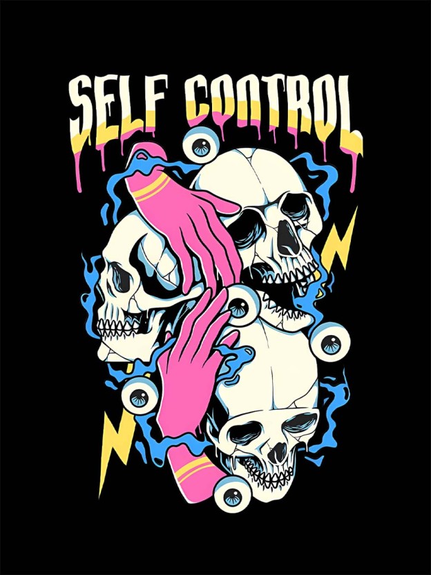 SELF CONTROL CHAOS WASHED TSHIRT