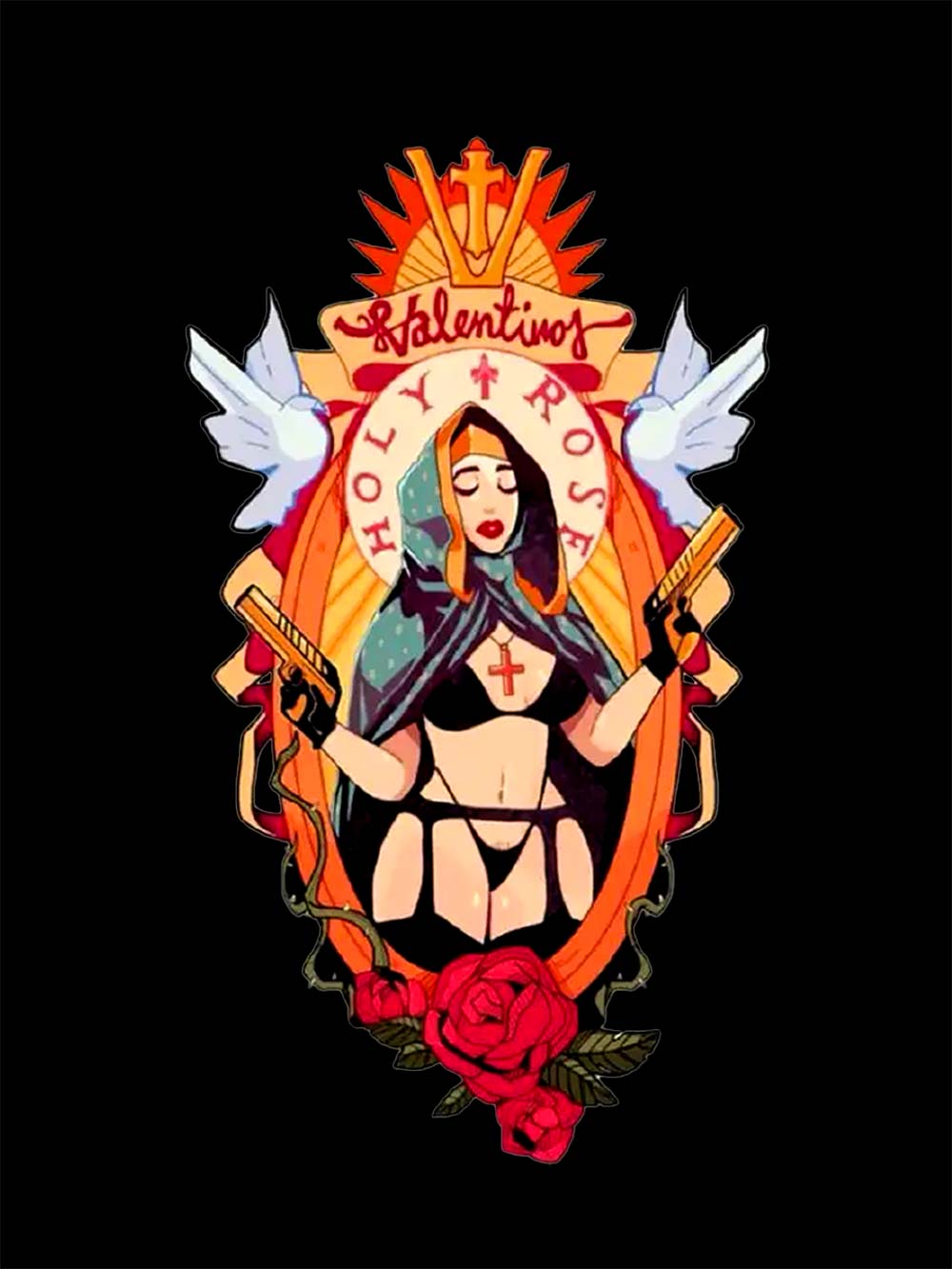 Holy Rose Rebel Washed Tshirt