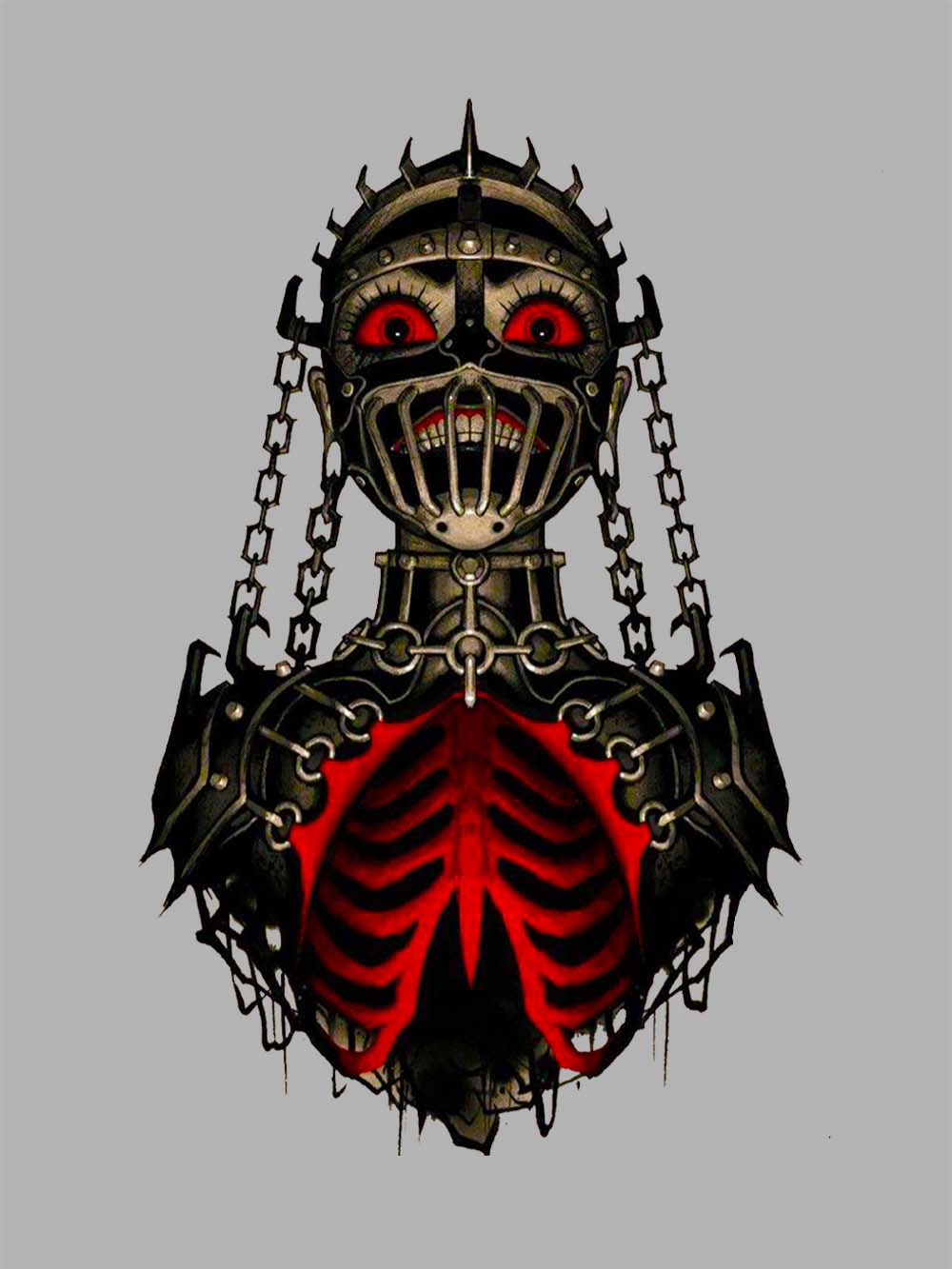 CAGED TERROR WASHED TSHIRT