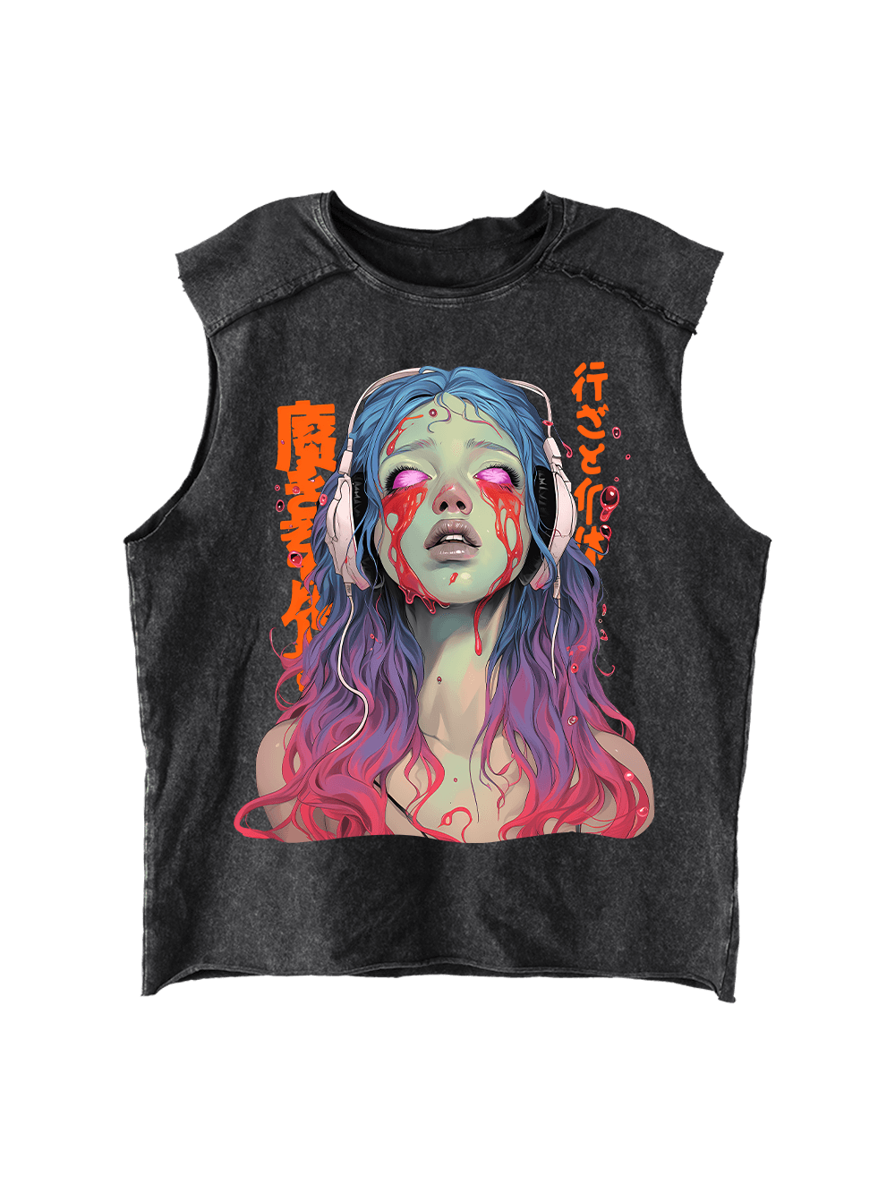 Ghost Song Distressed Tank Top