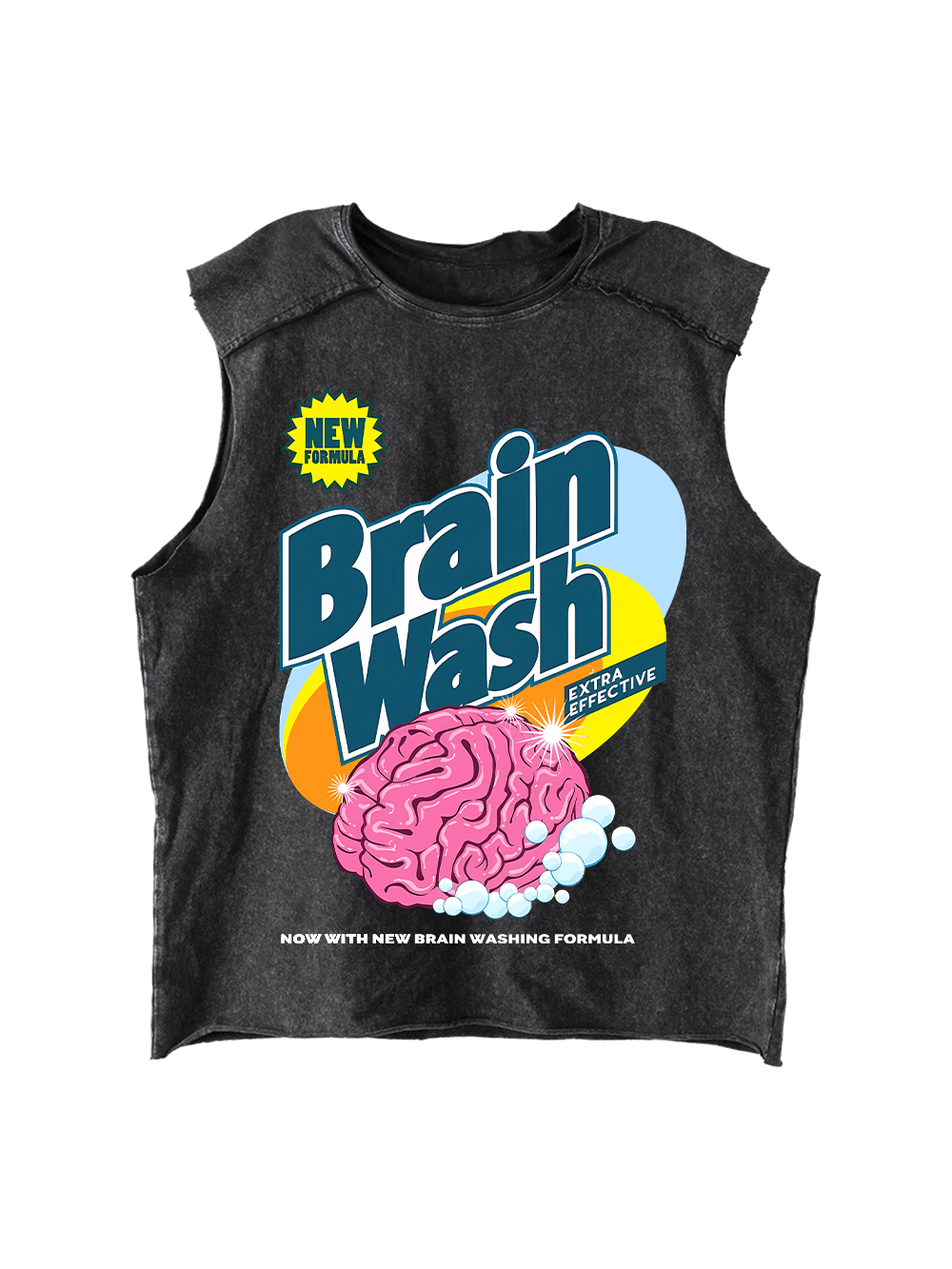 Brain Wash Distressed Tank Top