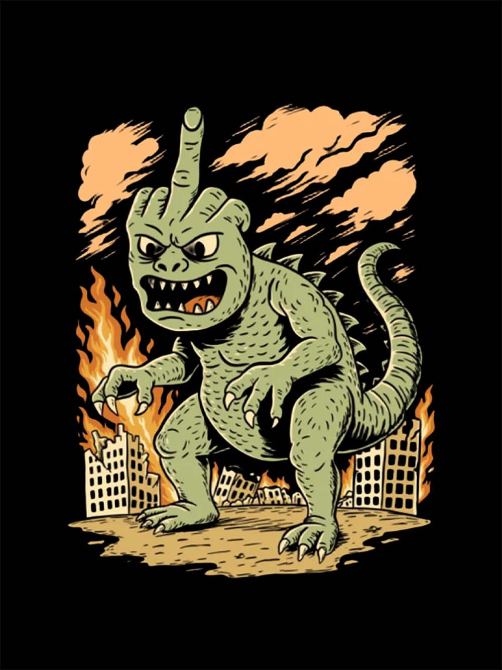 Rampaging Beast Washed Tshirt