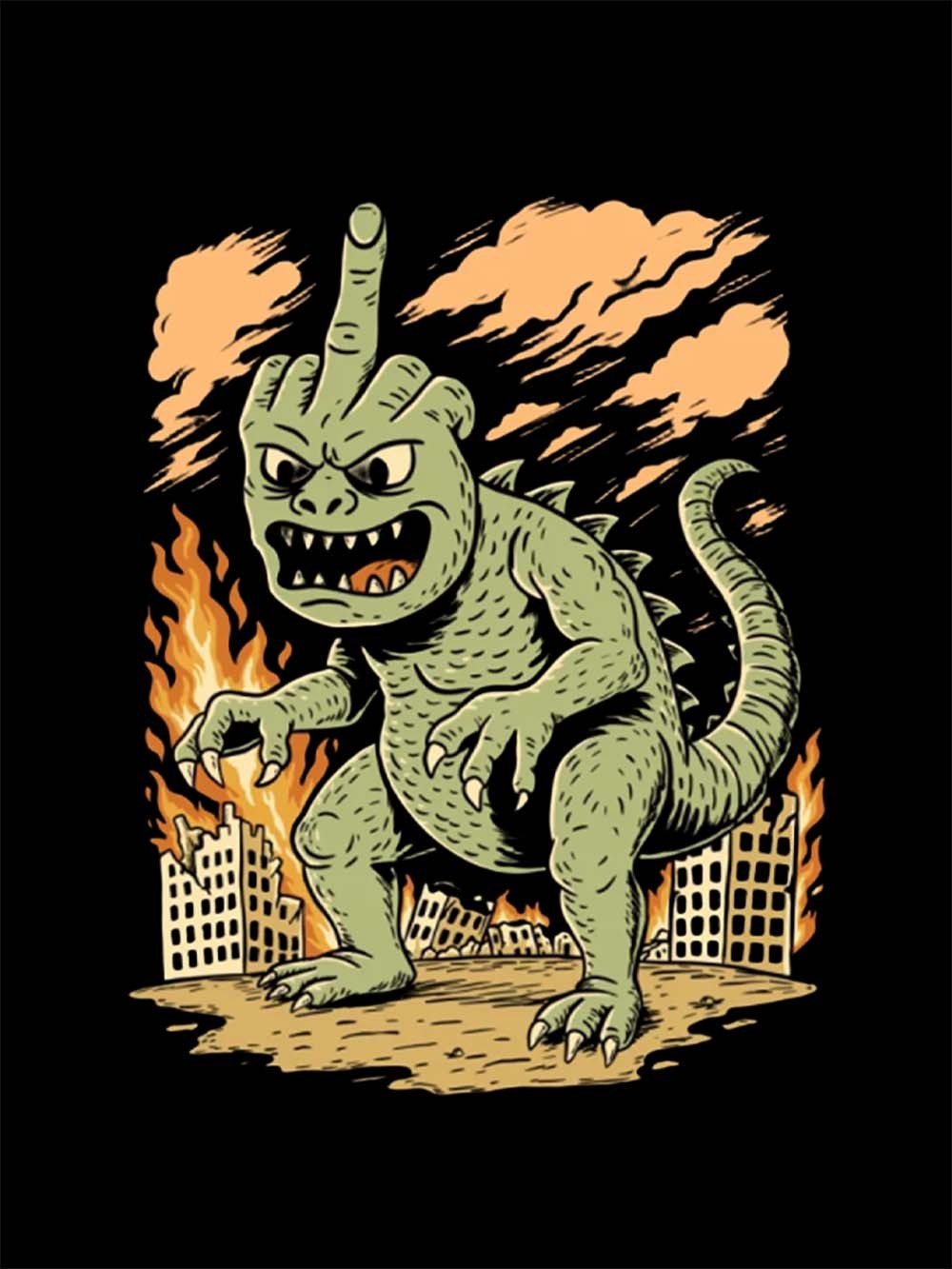 Rampaging Beast Washed Tshirt