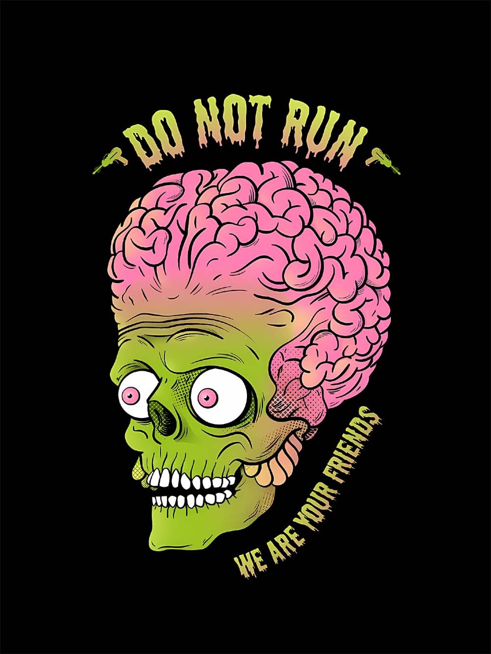 DO NOT RUN WE ARE YOUR FRIENDS WASHED TSHIRT