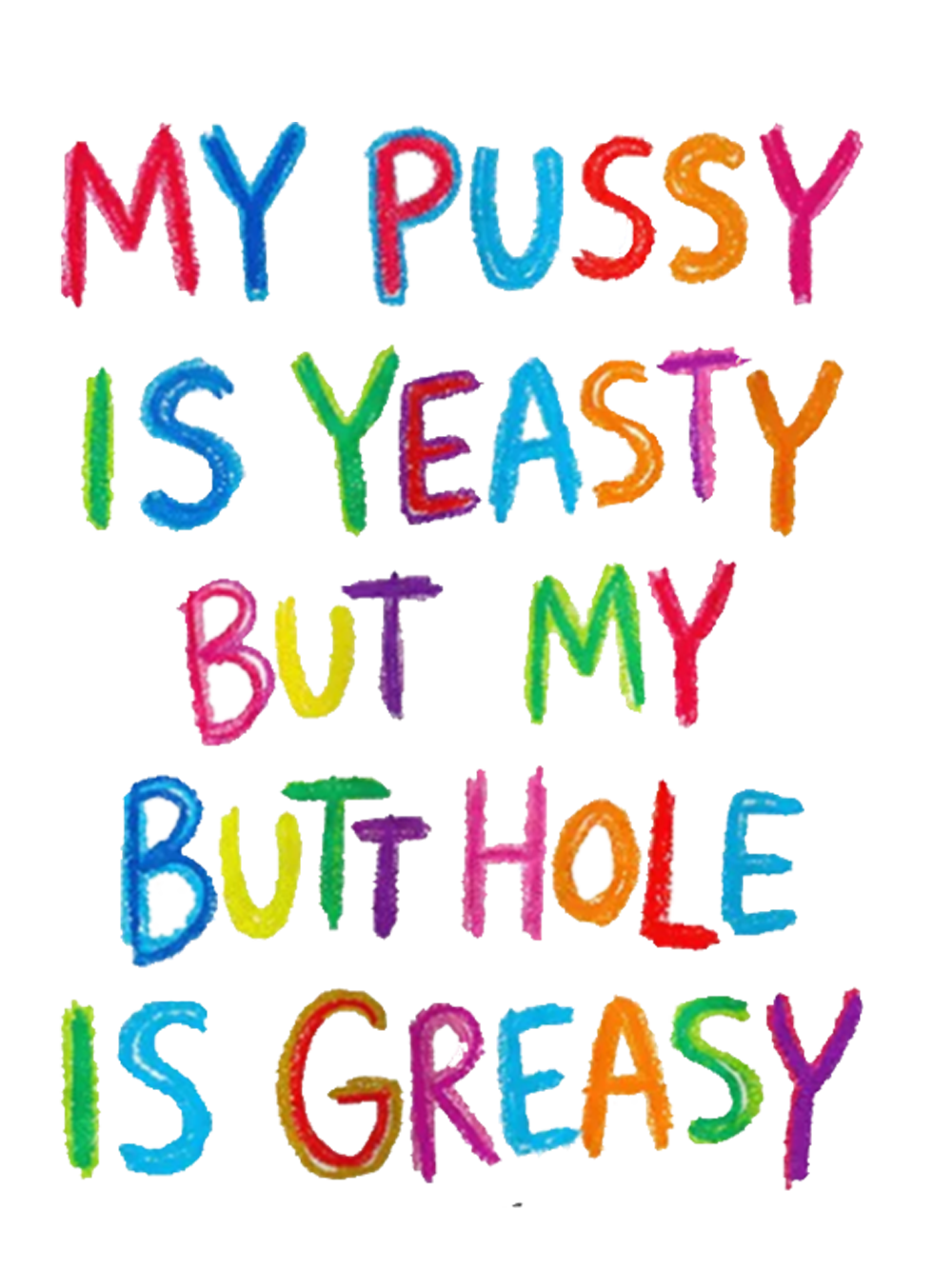 SATIRICAL CRAYON ART Washed Tank Top