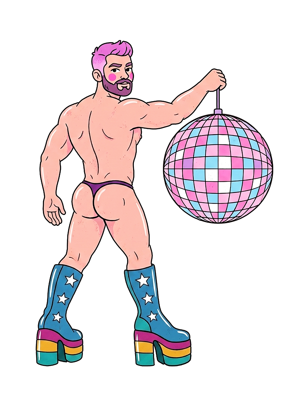 DISCO DIVA DUDE WASHED TANK TOP