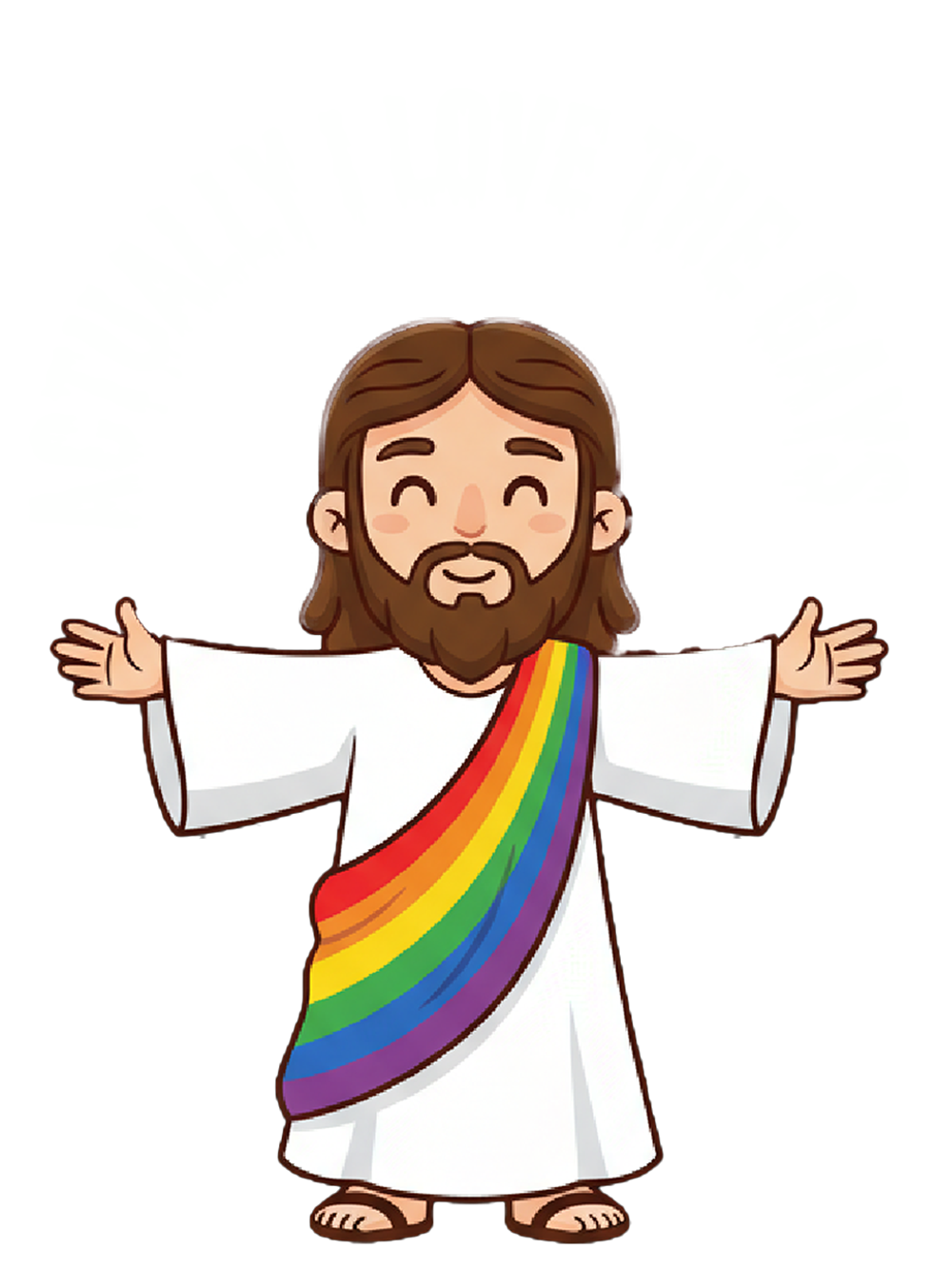 ACTUALLY I LOVE THE GAYS DOUBLE SIDED PRINT WASHED TSHIRT