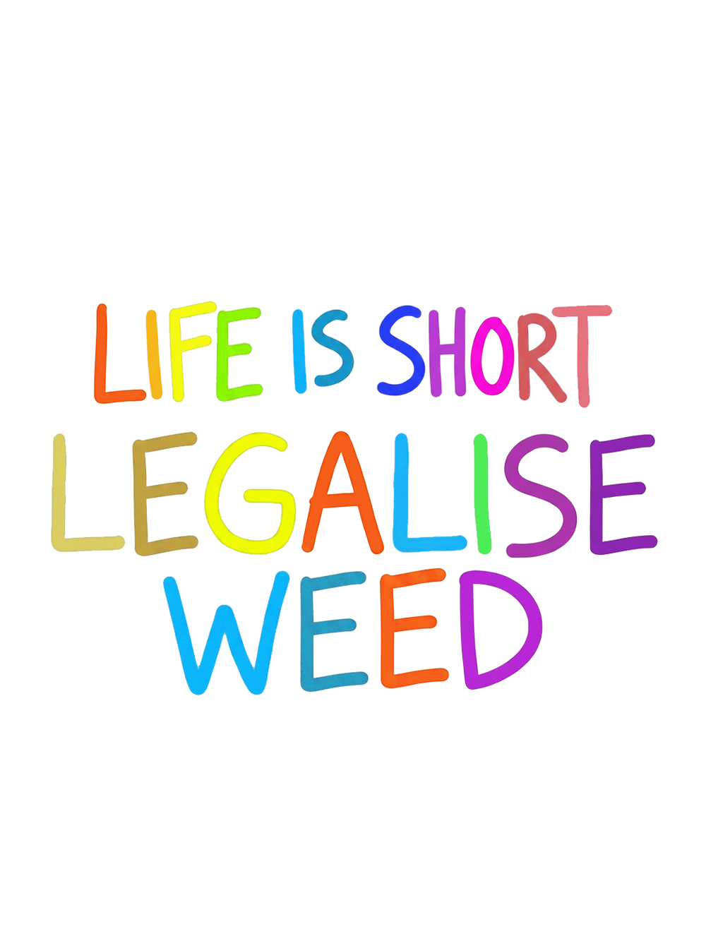 LIFE IS SHORT LEGALISE WEED WASHED TANK TOP