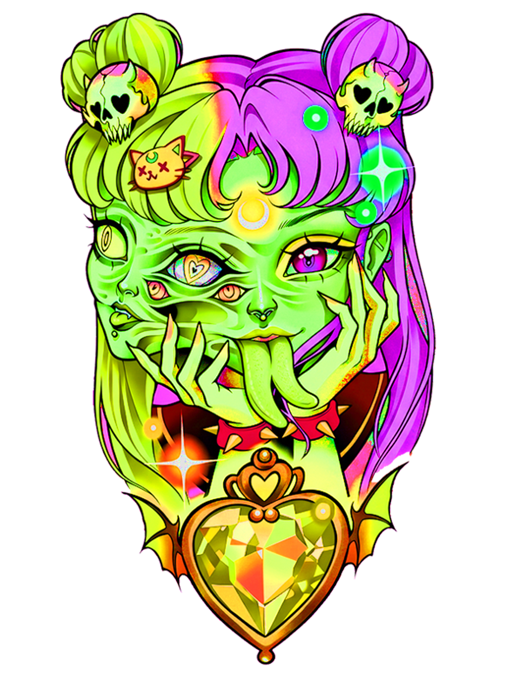 NEON DEMON GODDESS WASHED TANK TOP