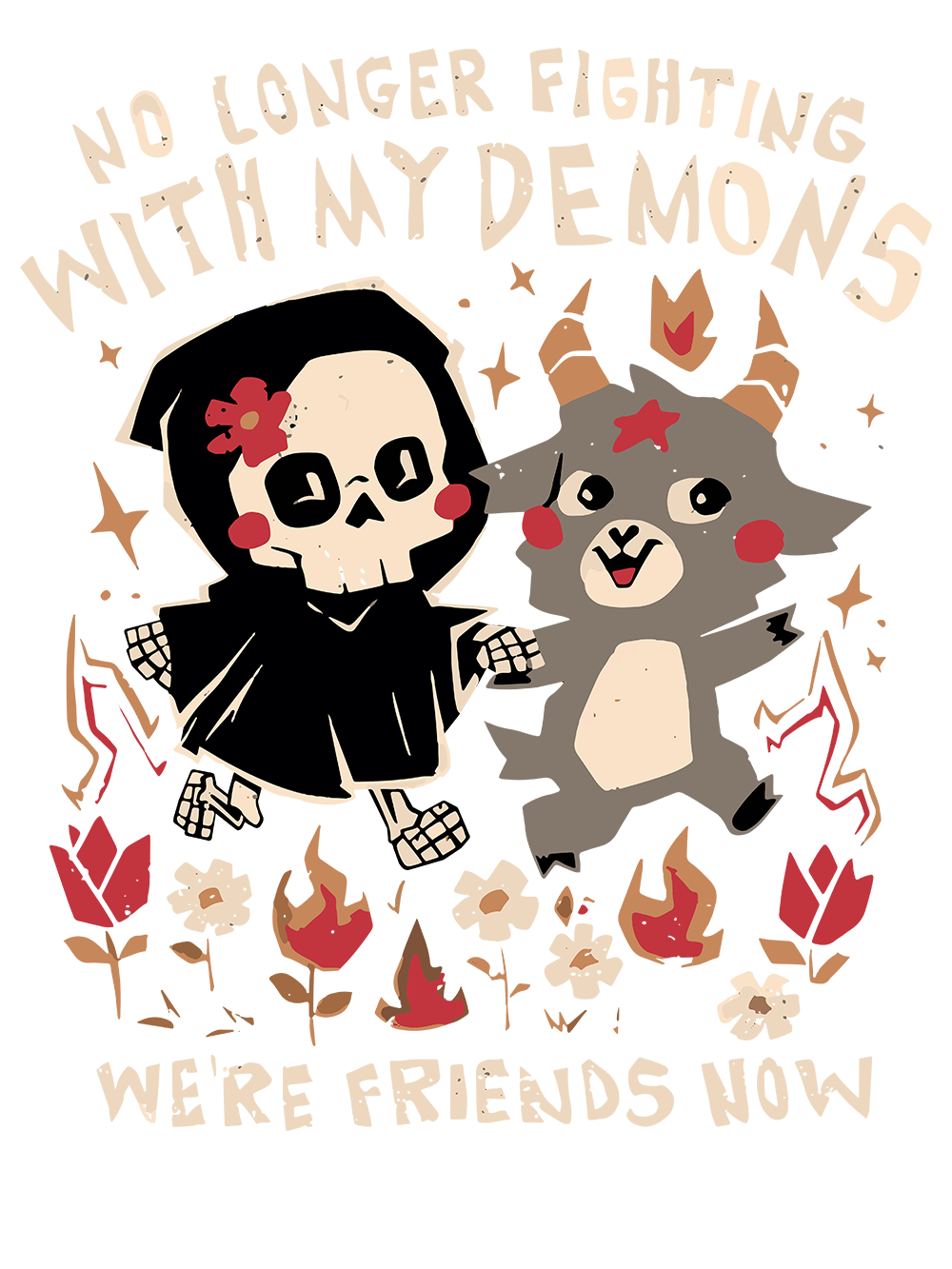 FRIENDS WITH MY DEMONS WASHED TANK TOP