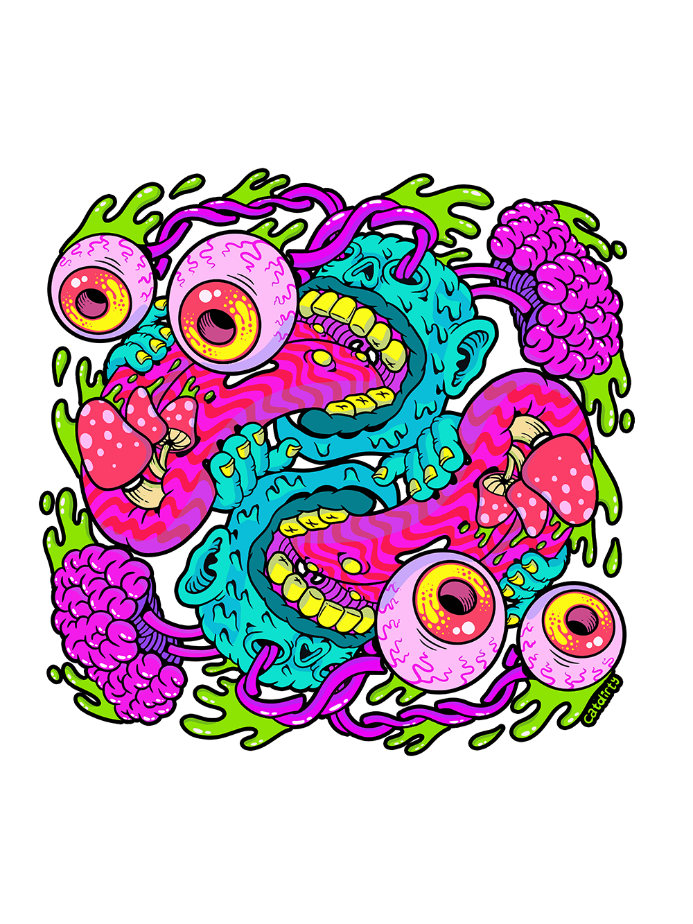 PSYCHEDELIC CHAOS WASHED TANK TOP