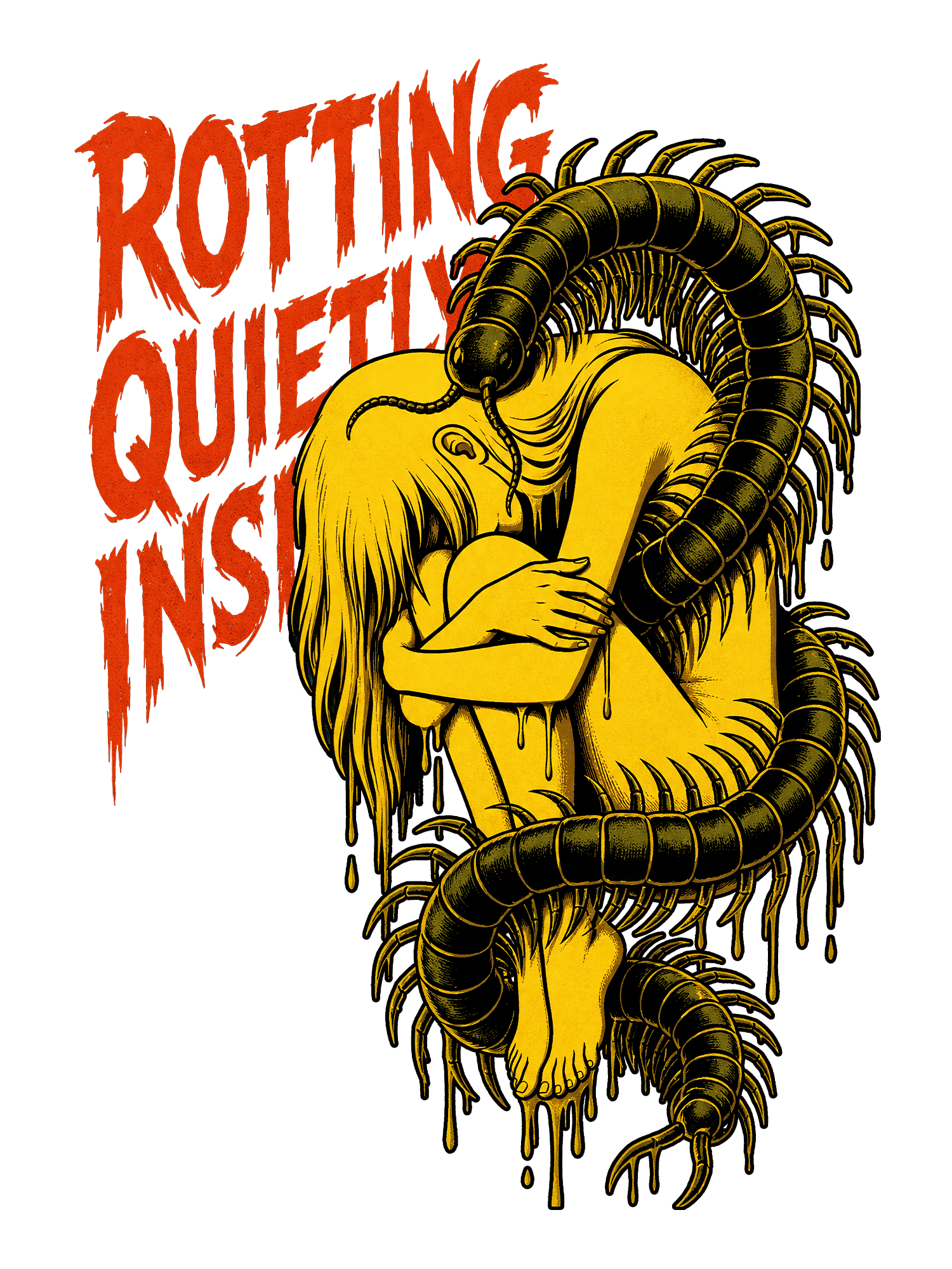 ROTTING QUIETLY INSIDE AAA WASHED TSHIRT