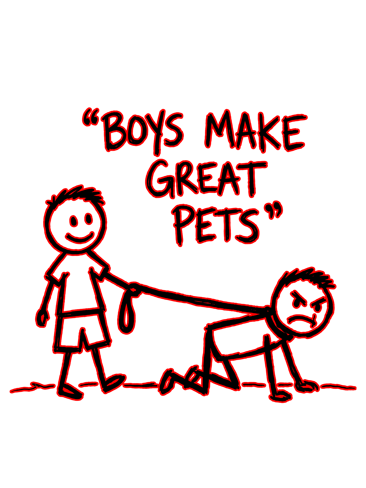 BOYS MAKE GREAT PETS WASHED TSHIRT