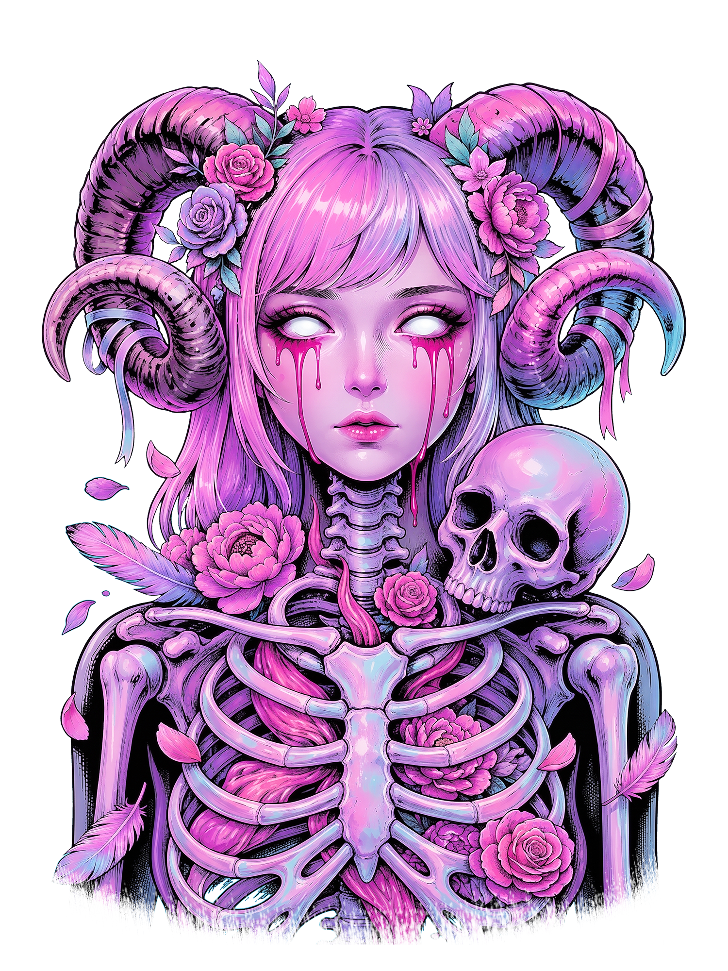 PINK BONE GODDESS AAA WASHED TSHIRT