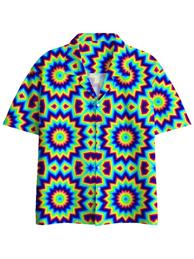 KALEIDOSCOPE BUTTON UP POCKET SHIRT