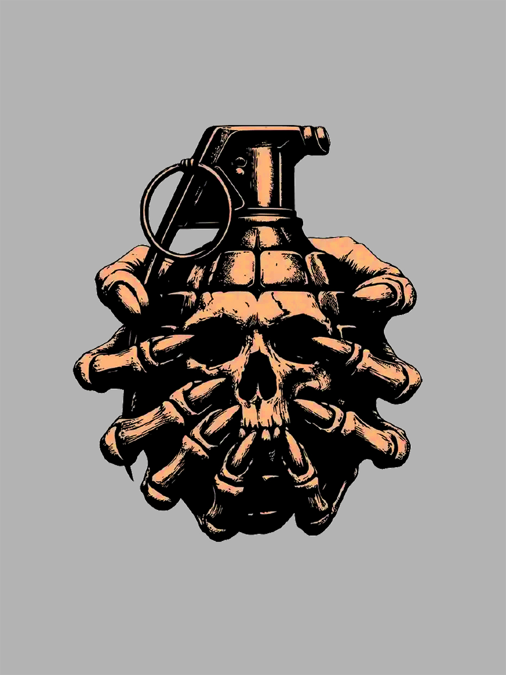 Skull Grenade Washed Tshirt