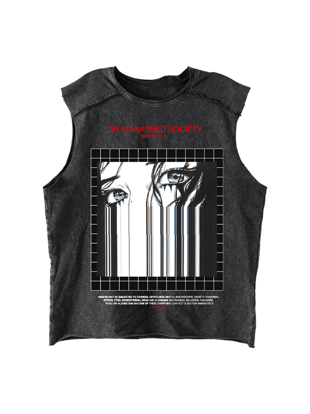 Brainwashed Society Distressed Tank Top