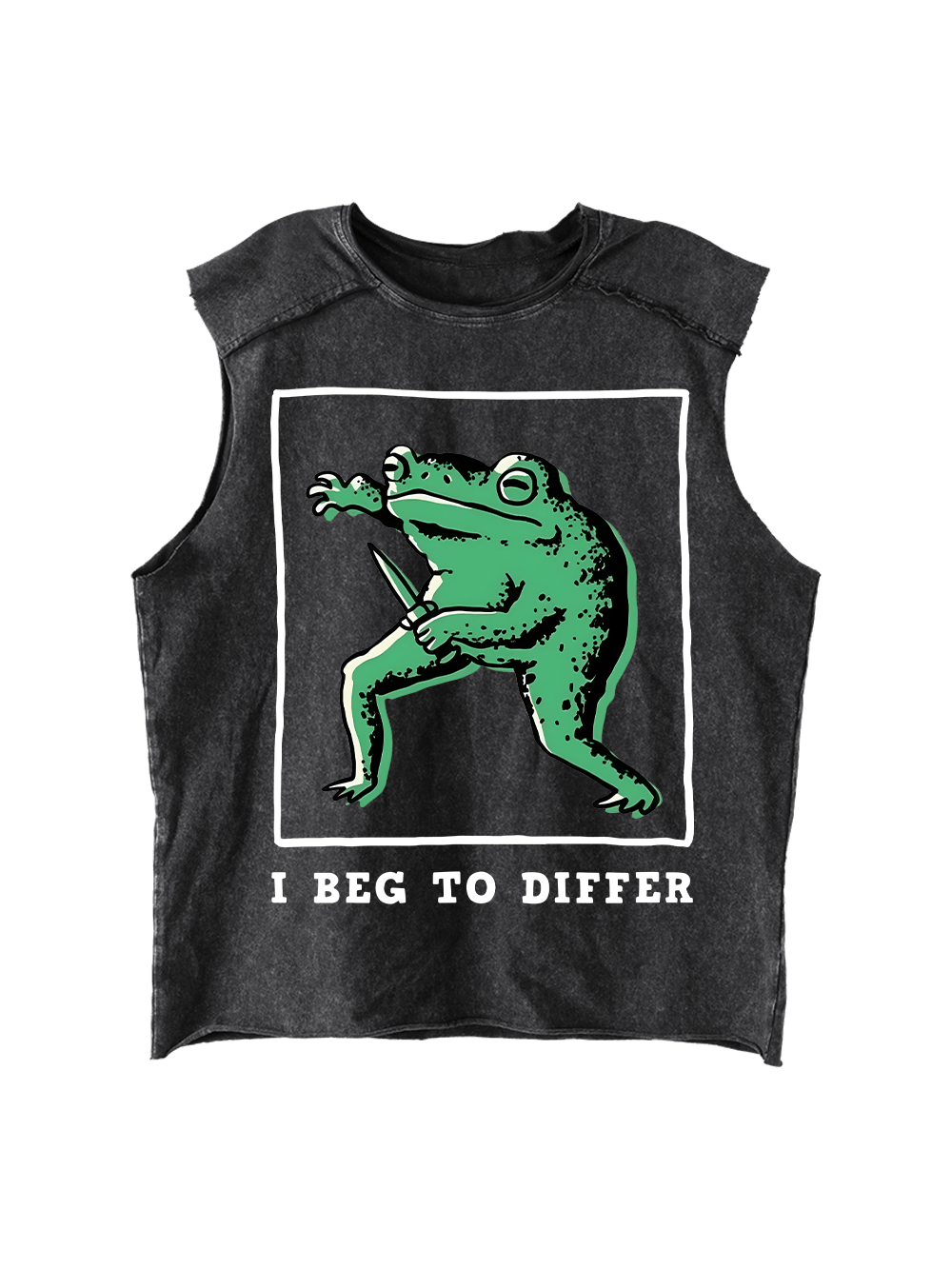 I Beg To Differ Distressed Tank Top-ClassyOutlaw Sale