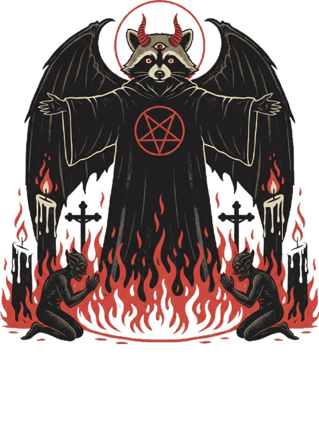 Infernal Raccoon Washed Tshirt