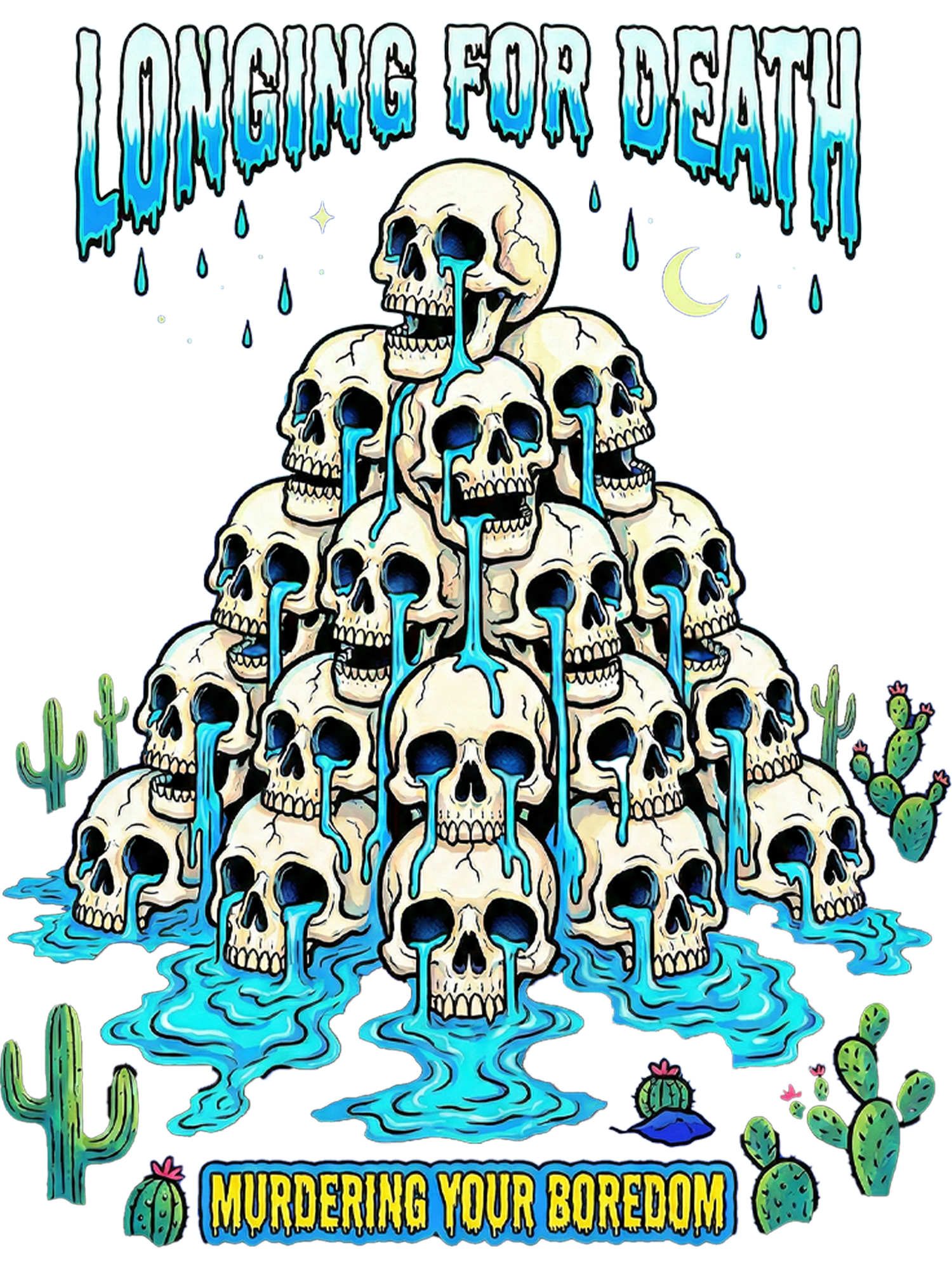 Longing for death Murdering your boredom Washed Tshirt