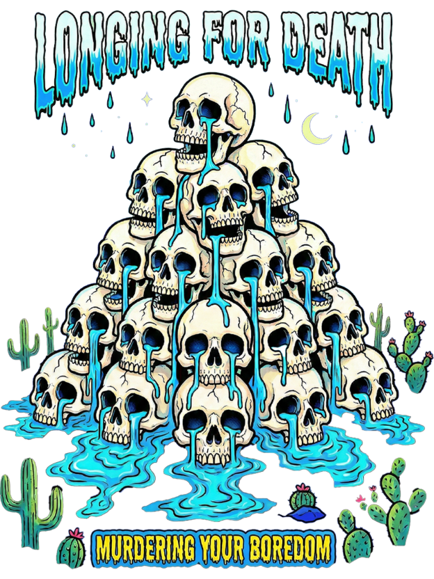 Longing for death Murdering your boredom Washed Tshirt