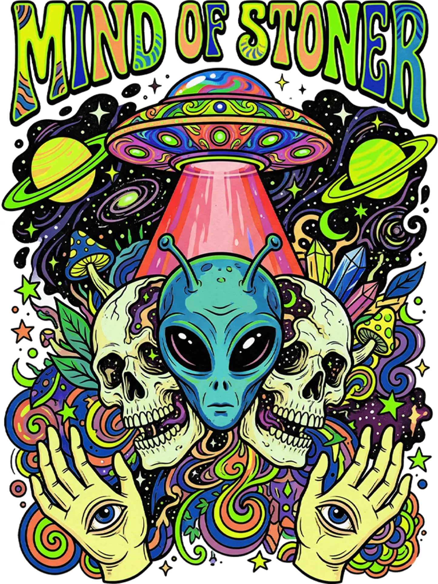 MIND OF STONER Washed Tank Top