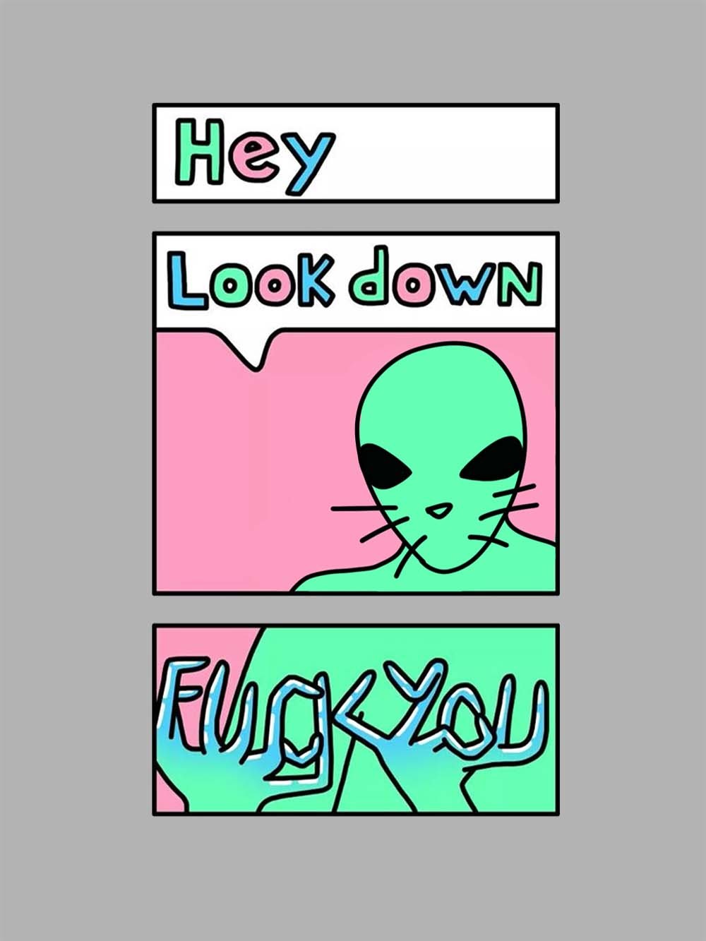 HEY LOOK DOWN WASHED TSHIRT