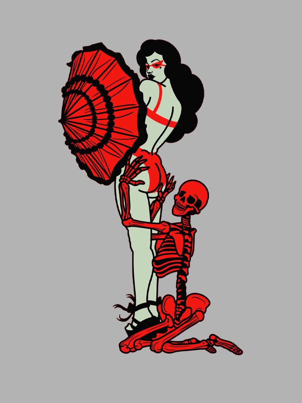 LOVE BEYOND THE GRAVE WASHED TSHIRT