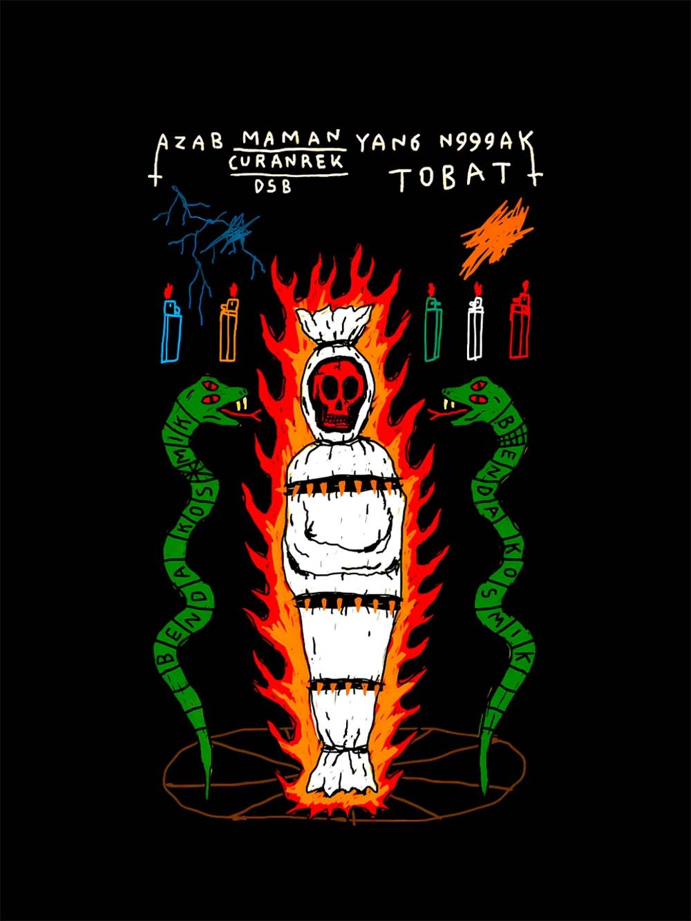 REPENTANCE IN FLAMES WASHED TSHIRT