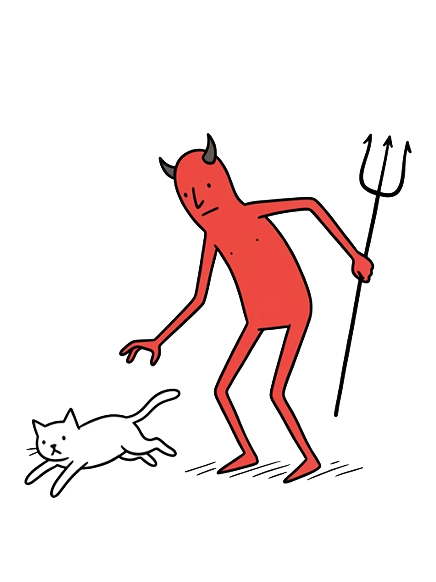 SATAN GETS A CAT Washed Tshirt