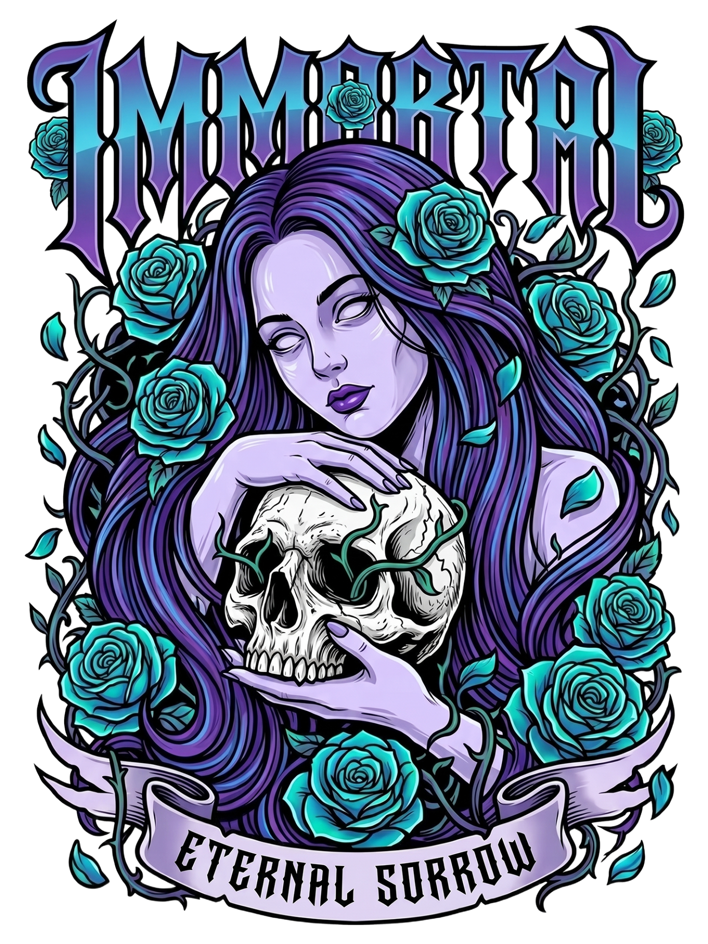 IMMORTAL ETERNAL SORROW Washed Tshirt