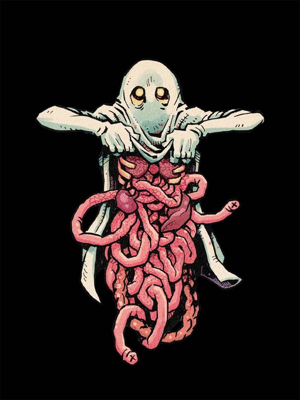 EXPOSED VISCERA WASHED TSHIRT