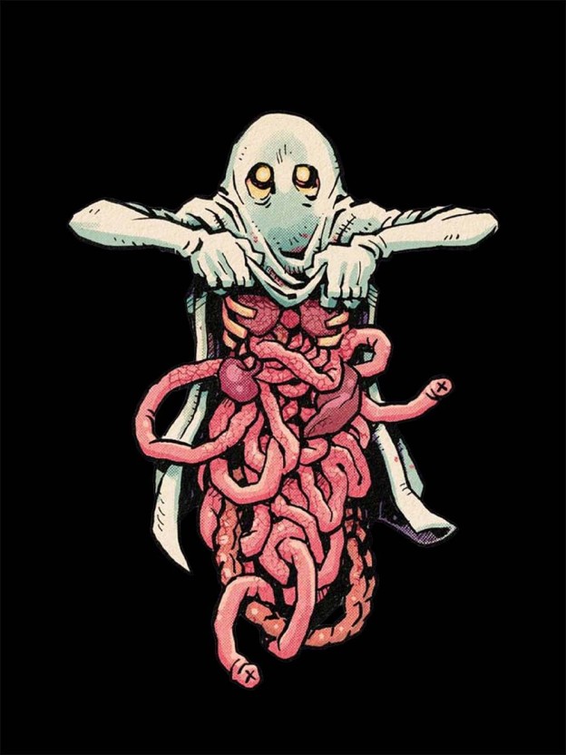 EXPOSED VISCERA WASHED TSHIRT