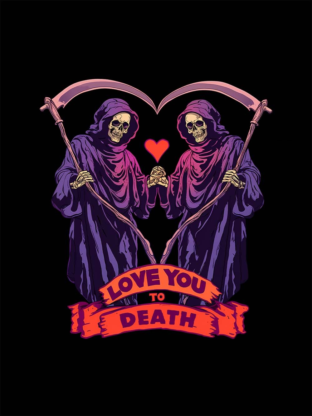 Love You To Death Washed Tshirt