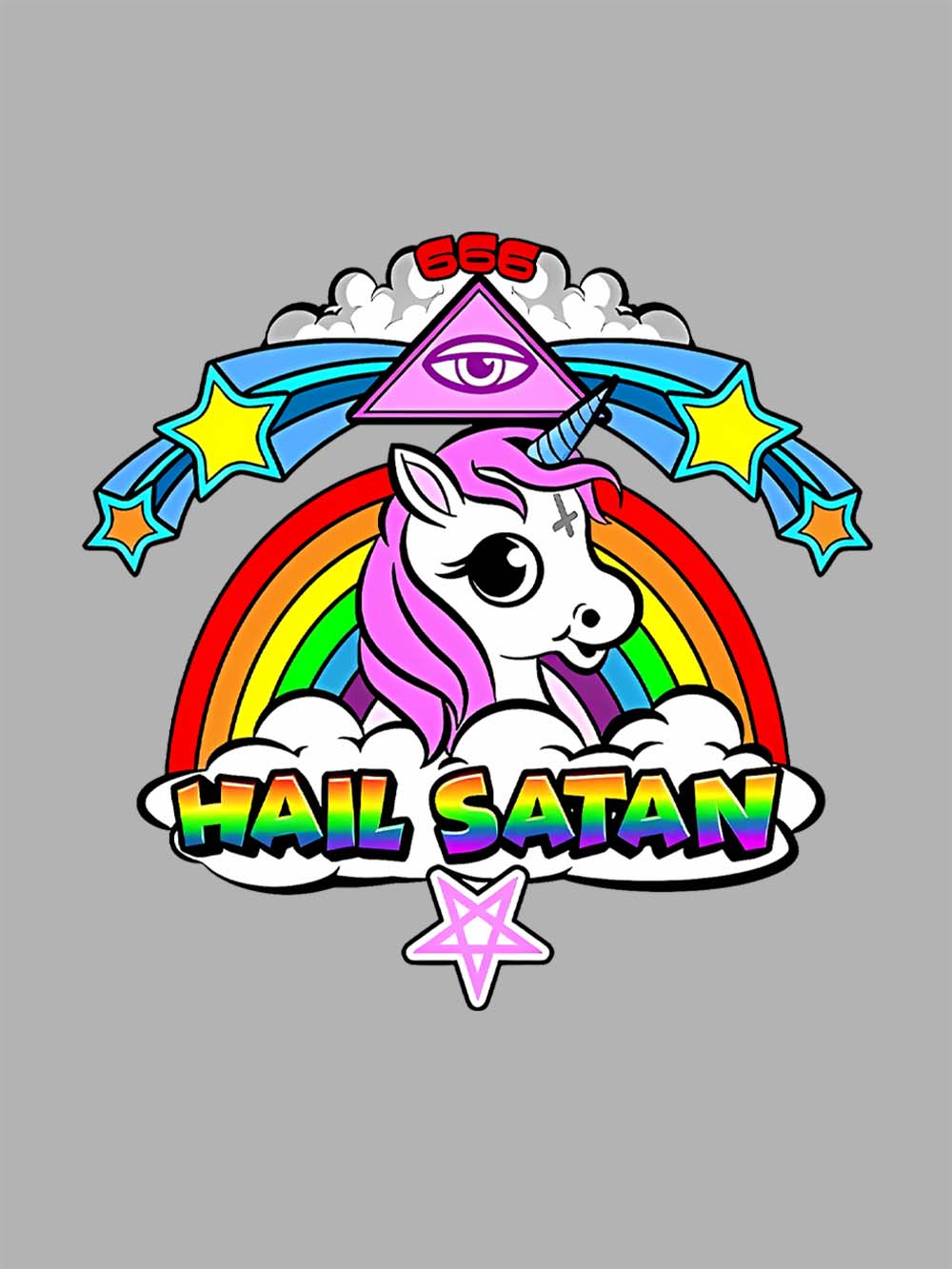 HAIL SATAN WASHED TSHIRT