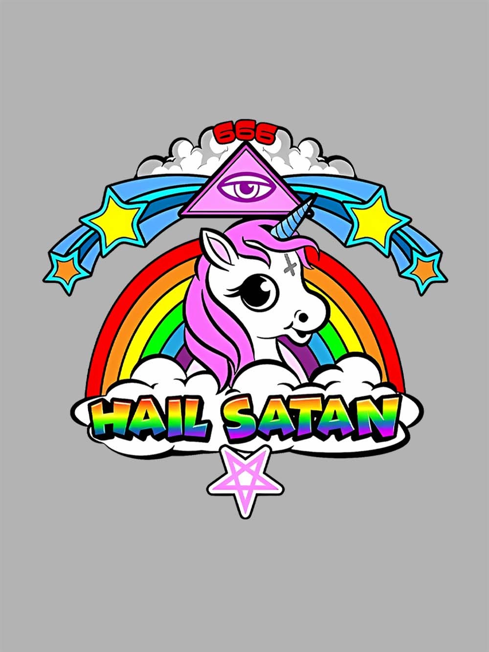 HAIL SATAN WASHED TSHIRT